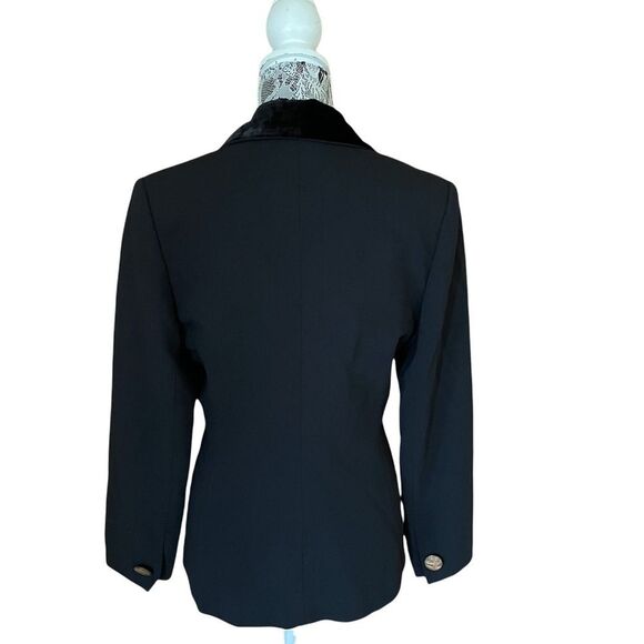 VINTAGE Christian Linares Embroidered Floral Blazer Black - Picture 3 of 8